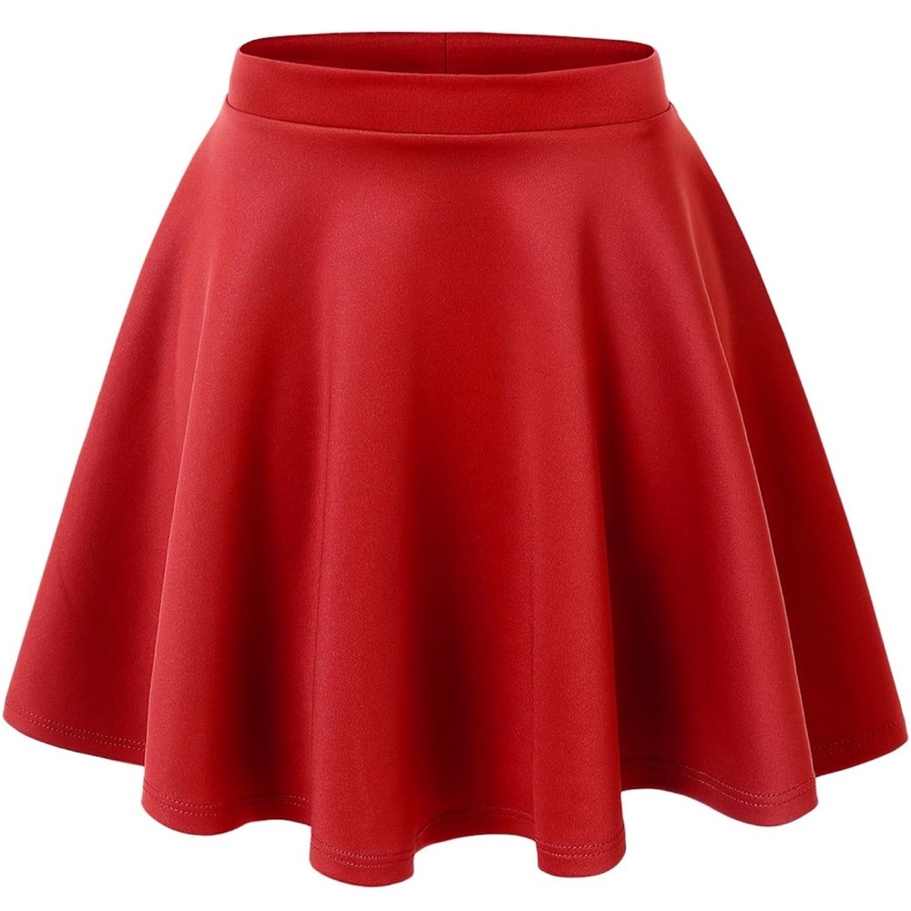 Red Mini Skater Skirt